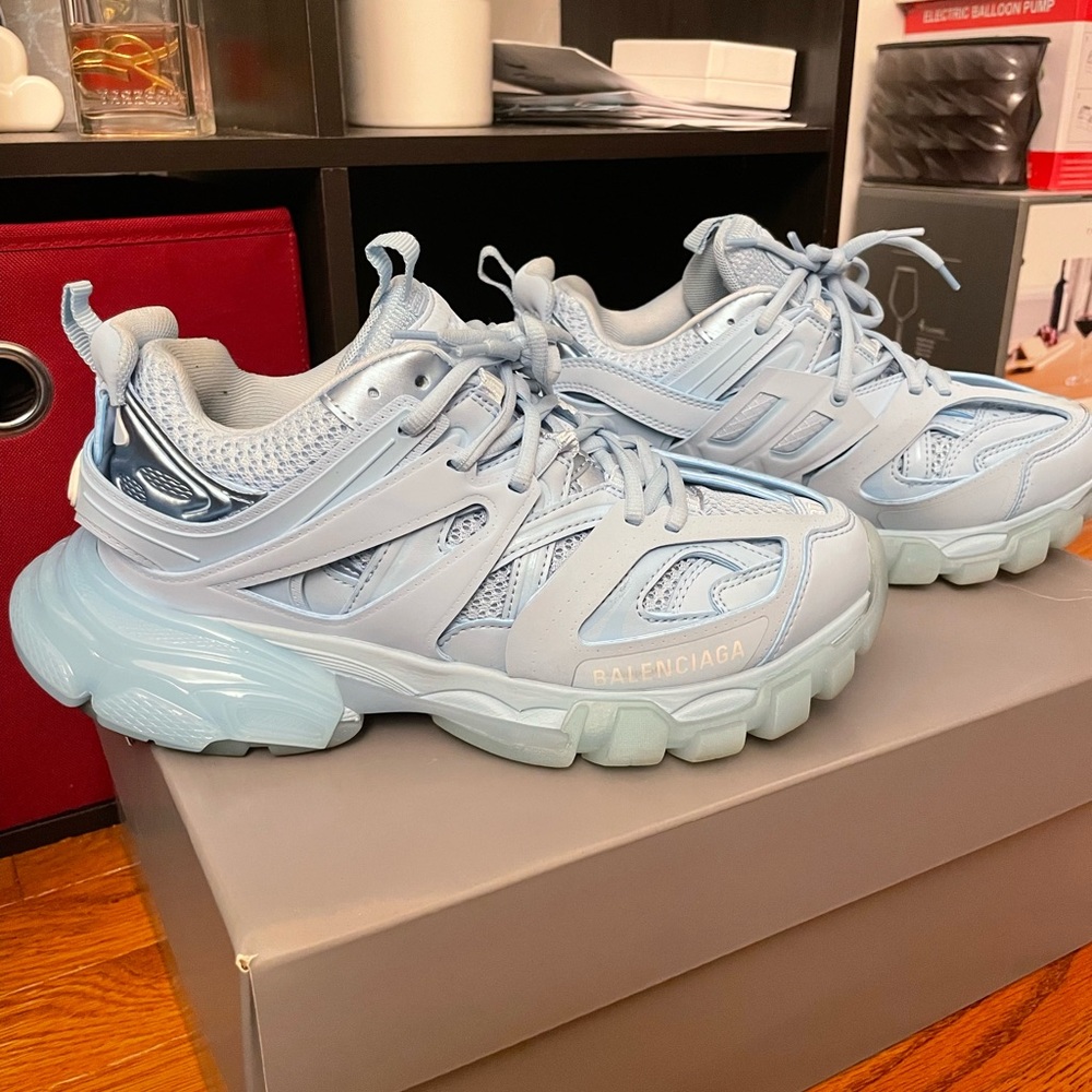 Blue balenciaga track runners size 7.5
